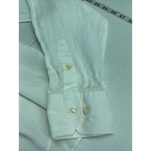 Robert Talbott Mens‎ Ivory Linen Vacay Resort Luxury Natural fibers size XL - Picture 10 of 11